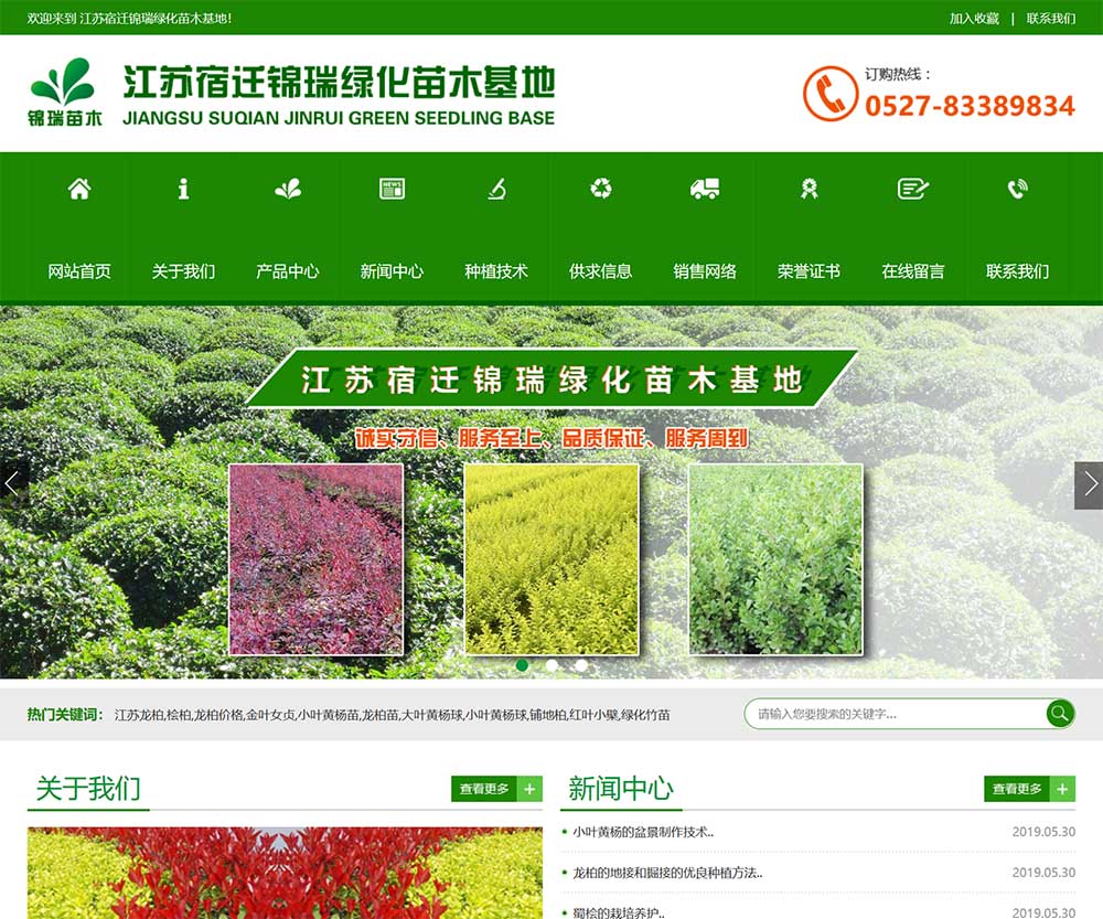 江蘇宿遷錦瑞綠化苗木基地