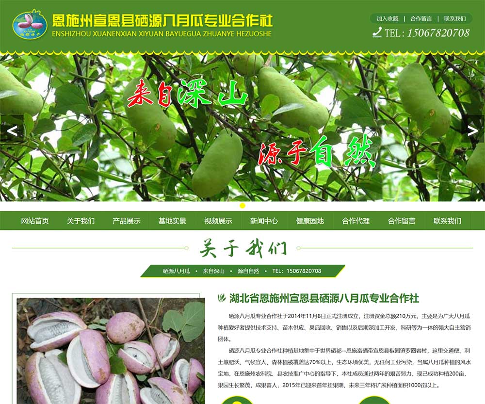 湖北省恩施州宣恩縣硒源八月瓜專業(yè)合作社